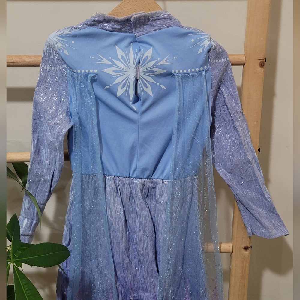 Disney Sparkling Blue Dress with Snowflake Accents - Picture 5 of 11